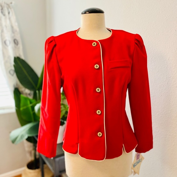 NWT- VTG Breli Original Vibrant Red Shacket - Picture 8 of 8